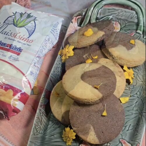 Galletas de Vainilla y Cocoa con Harina de Maíz