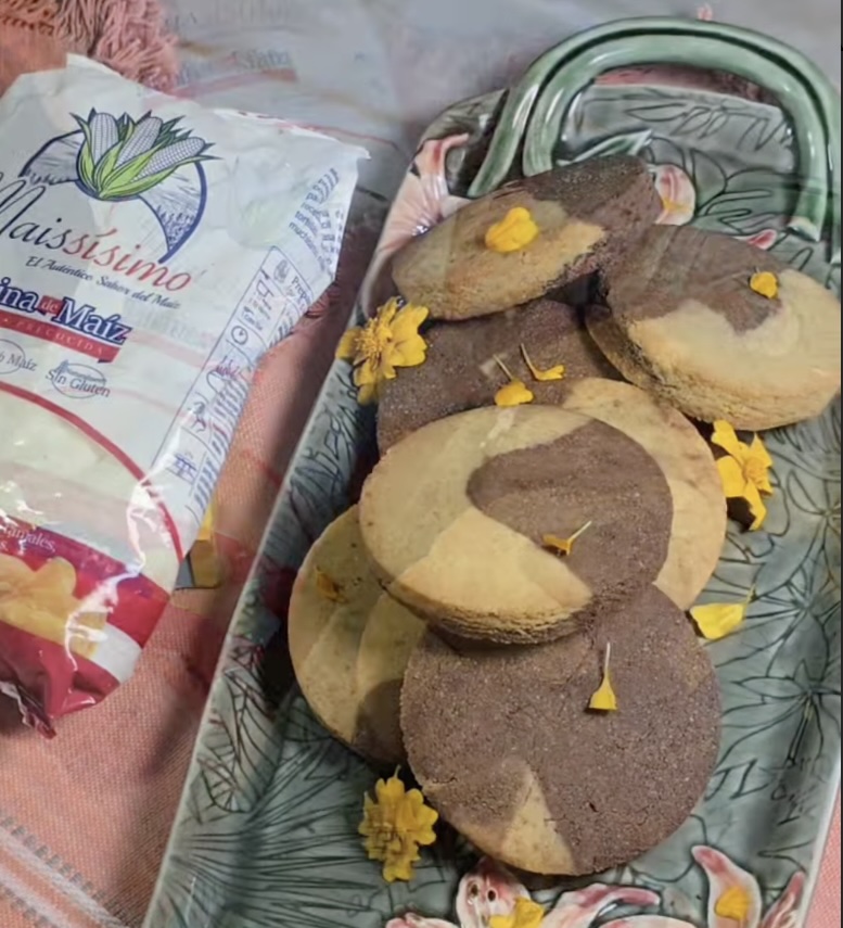 Galletas de Vainilla y Cocoa con Harina de Maíz