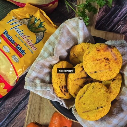 Arepas de zanahoria con harina de maíza