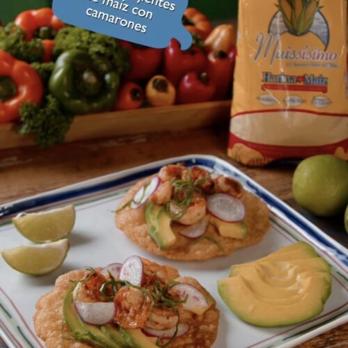 Tortillas CRUJIENTES DE MAÍZ CON CAMARONES