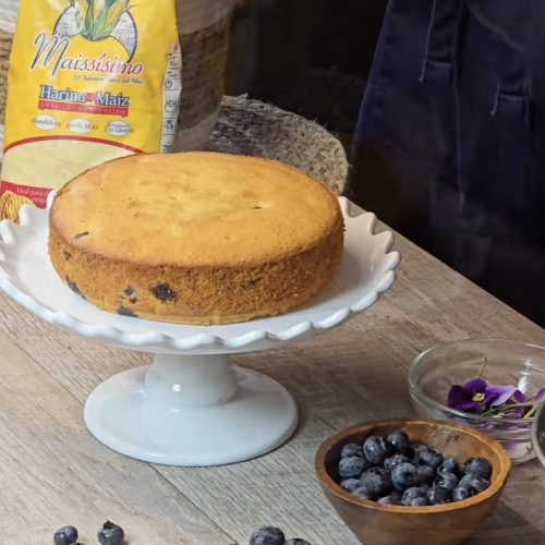 Bizcocho de arándanos y limón (libre de gluten)