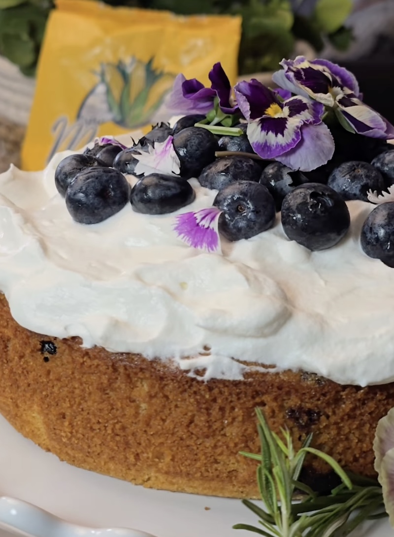 Bizcocho de arándanos y limón (libre de gluten)