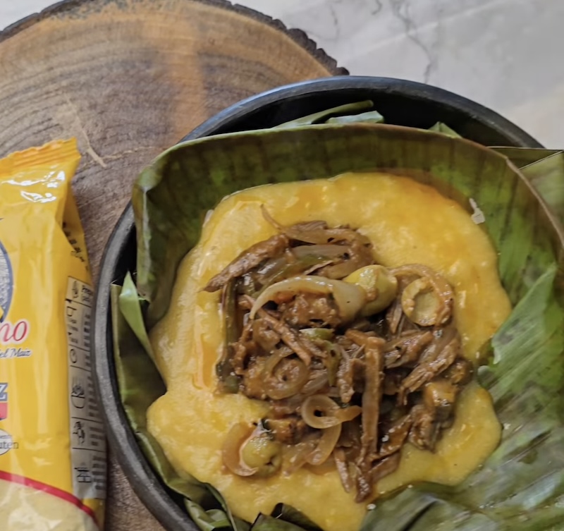Masa de Harina de Maíz amarillo Maissísimo con ropa vieja