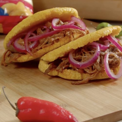 Arepas con Lomo de Cerdo