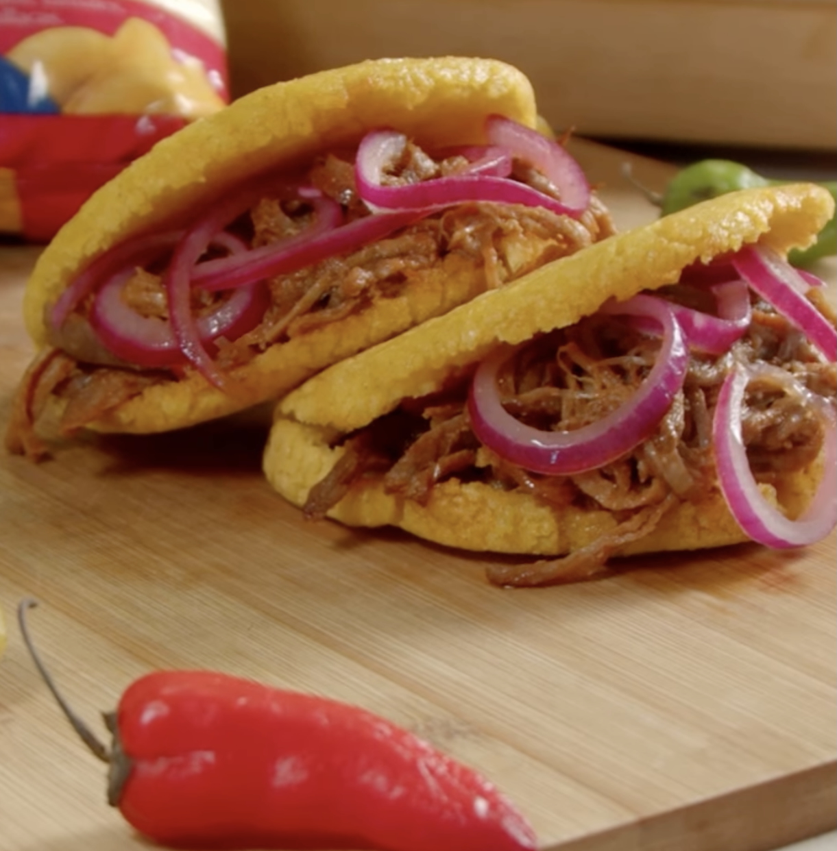 Arepas con Lomo de Cerdo
