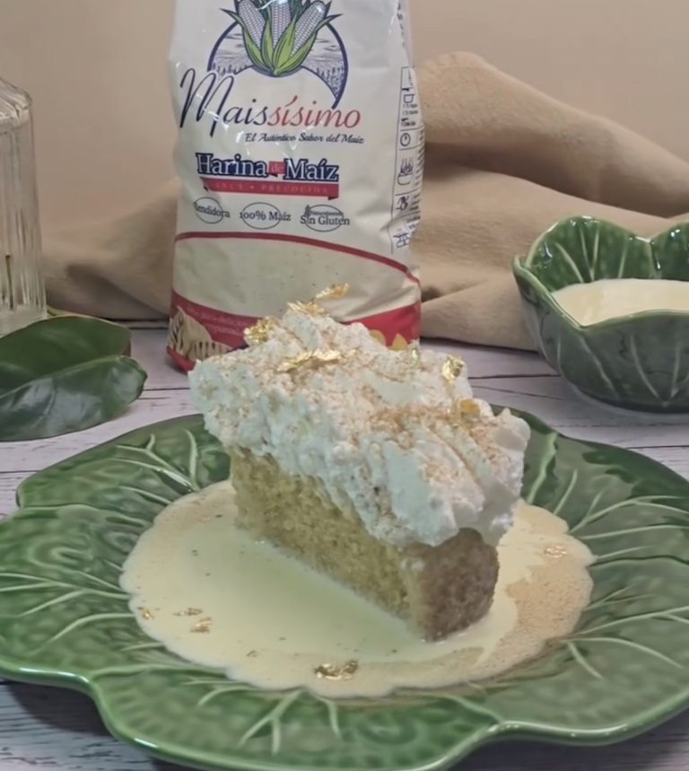 Postre de Tres leches con bizcocho sin gluten