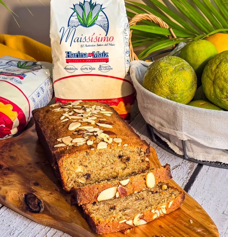 Banana bread con chispas de chocolate libre de gluten