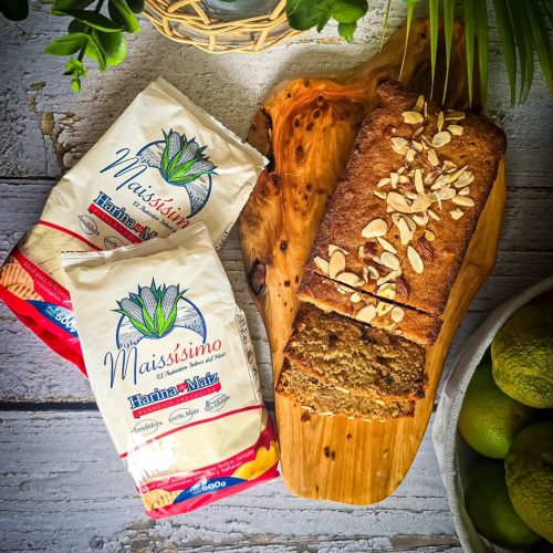 Banana bread con chispas de chocolate libre de gluten