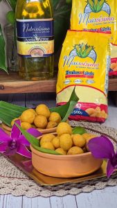 Bolitas de maíz, miel y coco