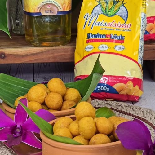 Bolitas de maíz, miel y coco