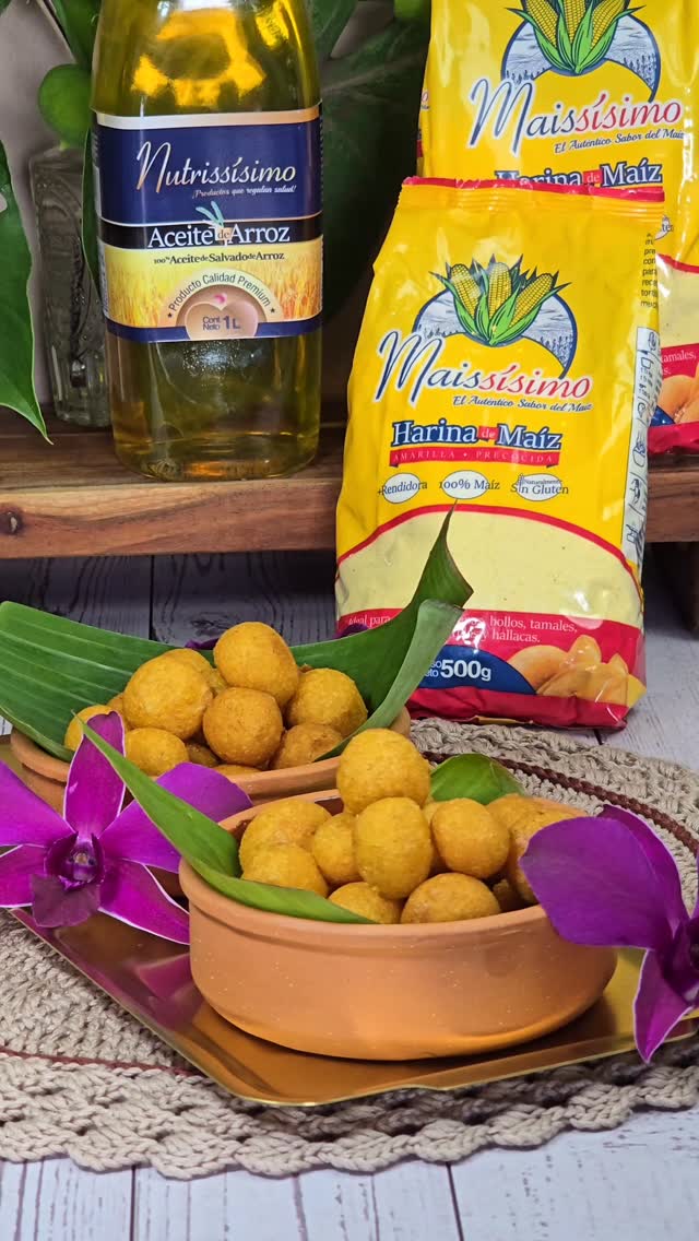 Bolitas de maíz, miel y coco