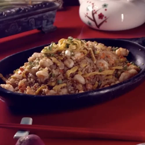 Arroz Frito con Camarones